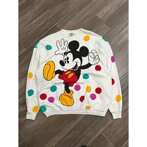 Vintage 90s Disney Mickey AOP Crew Neck XL